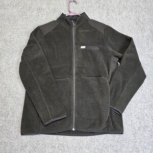 Figs Jacket on shift Fleece Scrub Jacket Black Small Full Zip pockets Medical XL